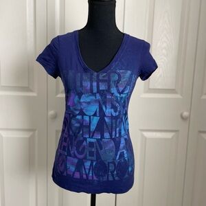 Express Women's Blue Graphic Tee